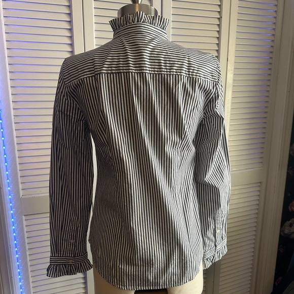 J. Crew Ruffleneck Button-up Top - Picture 2 of 6